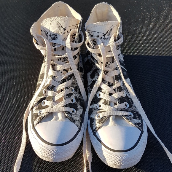 Converse Shoes - Womens High Top Cheetah Print Converse